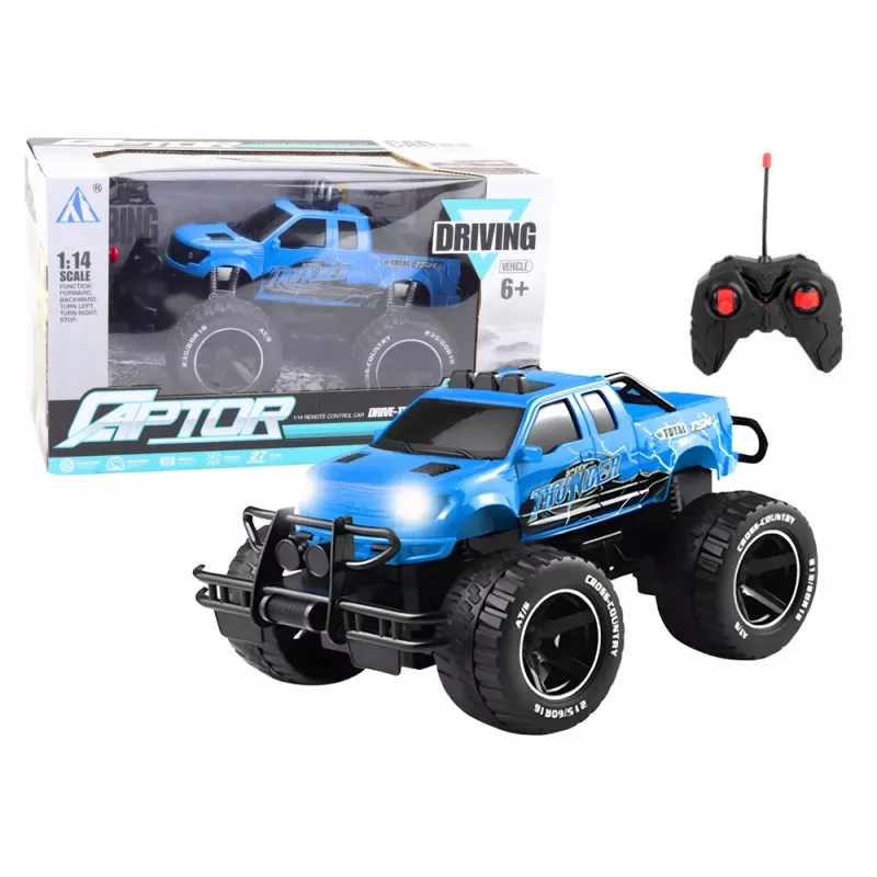 LEAN TOYS nuotoliniu valdymu visureigis RC 1:14 mėlynas
