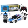 LEAN TOYS R/C Policijos Automobilis 2in1 Automobilis Robotas Garsai Šviesos