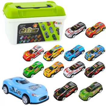 LEAN TOYS Spyruoklių rinkinys lagamine, 30 vnt. Automobiliams