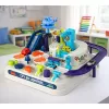 LEAN TOYS Kliūčių ruožo interaktyvi automobilių stovėjimo aikštelė vaikams su keturiais automobiliais