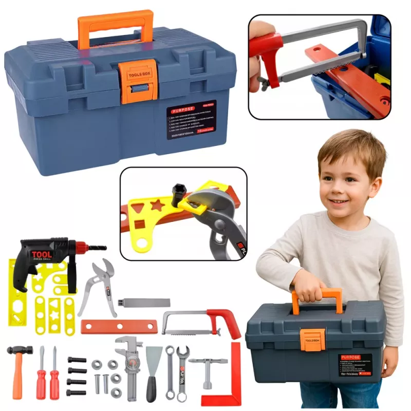 LEAN TOYS DIY rinkinys įrankių dėžėje Gręžimo priedai, 100 dalių rinkinys