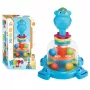 LEAN TOYS Hipopotamo sukamas viršus su kamuoliukais kūdikiams mėlynas