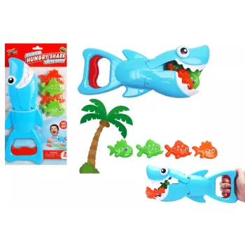 LEAN TOYS Maudymosi žaidimų rinkinys Shark Fish Hunter mėlynas
