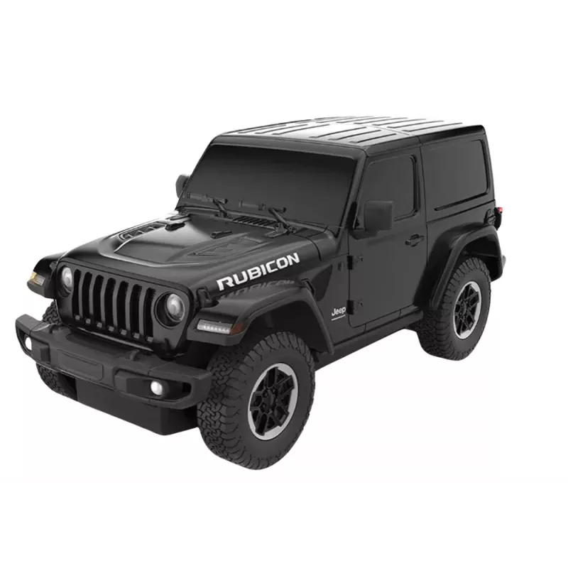 JEEP Wrangler JL Rubicon nuotoliniu valdymu RC automobilis Rastar juodas 1:24