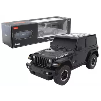JEEP Wrangler JL Rubicon nuotoliniu valdymu RC automobilis Rastar juodas 1:24