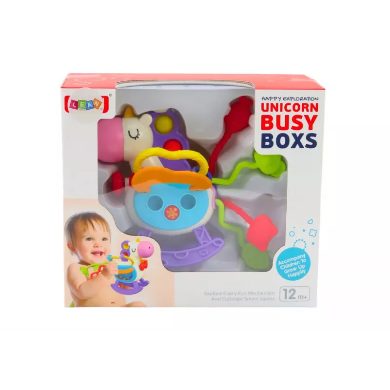 LEAN TOYS Sensorinis žaislas Arklys Guminis Barškutis Elementai