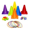 LEAN TOYS Sportinių įgūdžių žaidimų rinkinys „Pataik į taikinį“ 3v1