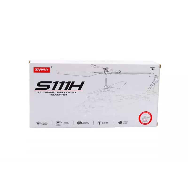 LEAN TOYS nuotoliniu valdymu valdomas RC sraigtasparnis su giroskopu Syma S111H raudonas