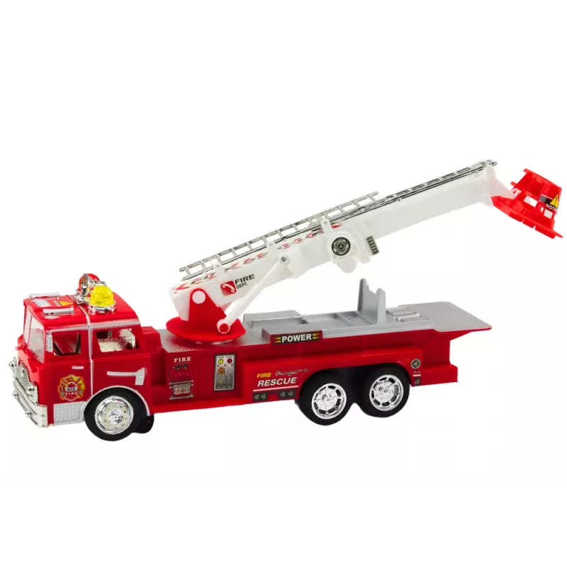 LEAN TOYS Gaisrinis automobilis raudonas su strėle, šviesomis ir garsais