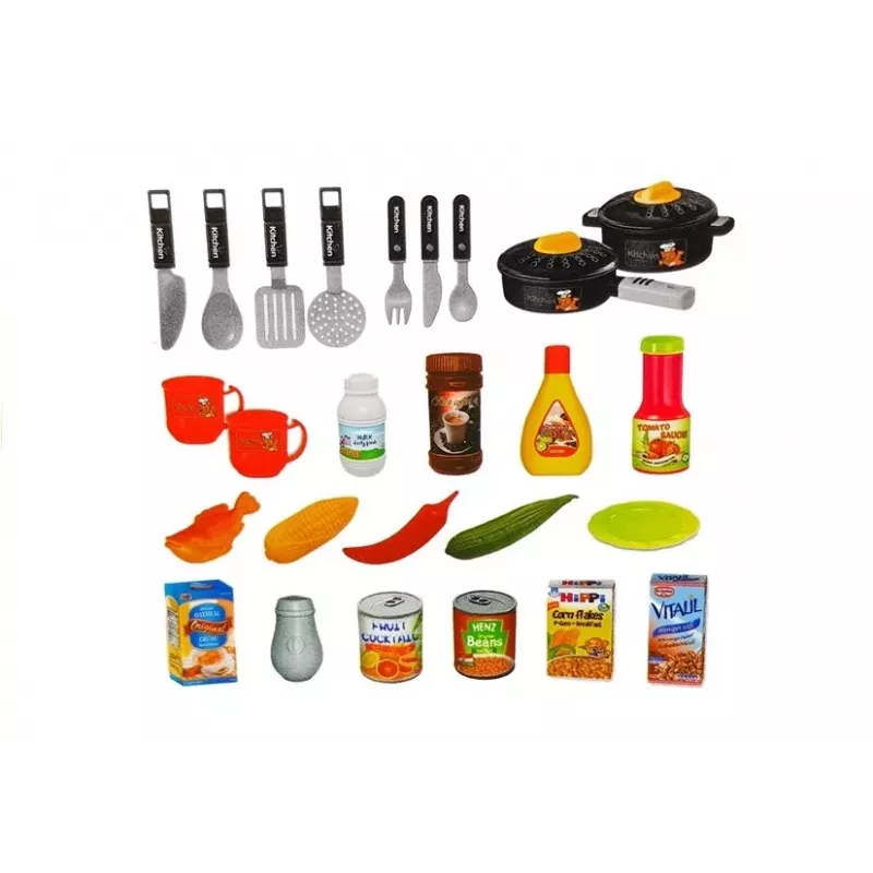 LEAN TOYS Virtuvė vaikams su garsais ir tikru čiaupu