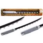 LEAN TOYS Nichirin Samurai kardas su garsu, baterijomis, patogia rankena, juodas