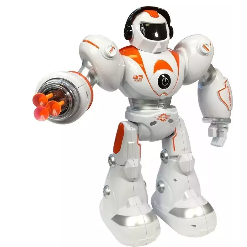 LEAN TOYS nuotoliniu valdymu valdomas robotas R/C šaudo kulkas