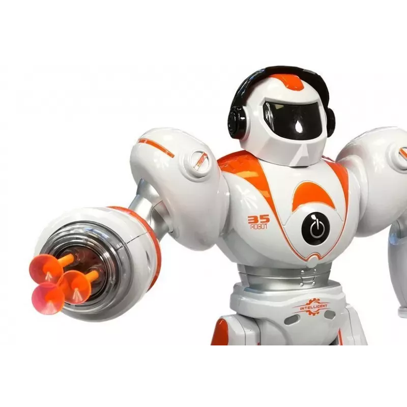 LEAN TOYS nuotoliniu valdymu valdomas robotas R/C šaudo kulkas
