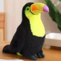 LEAN TOYS Pliušinis tukanas Paukštis Pliušinis žaislas Mascot Minkštas žaislas Geltonas 30cm