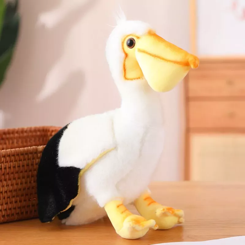 LEAN TOYS Pliušinis pelikanas Paukštis Pliušinis žaislas Mascot Minkštas žaislas 24cm