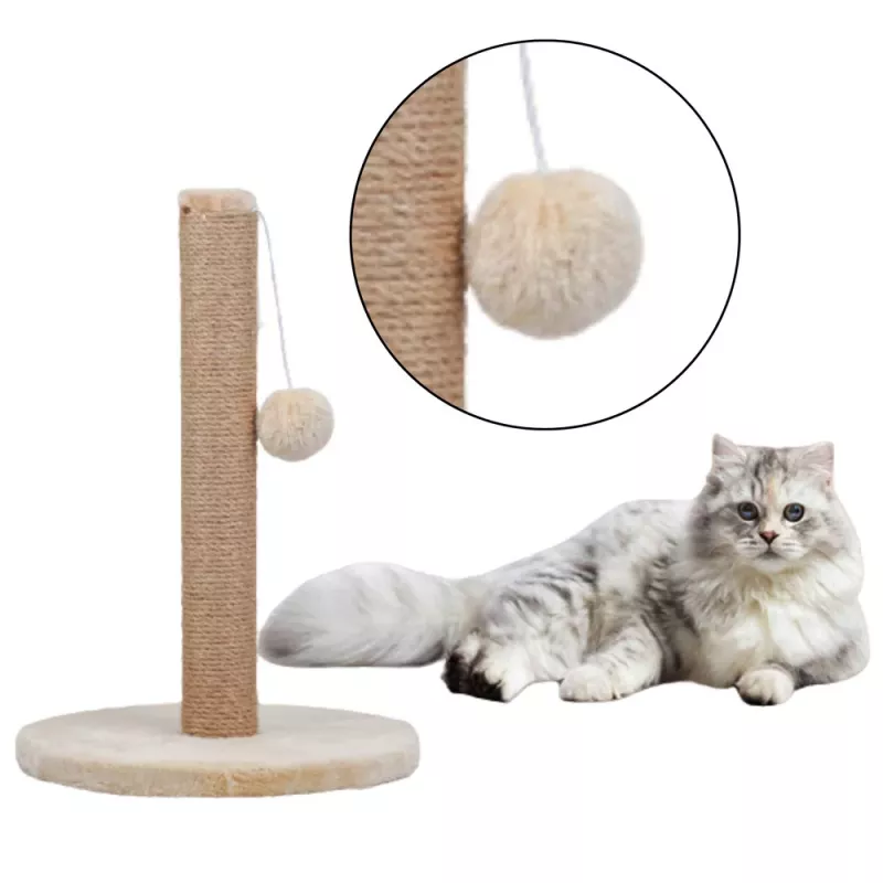 LEAN Cat Scratcher Scratching Post Tower Light Brown 40 cm x 30 cm