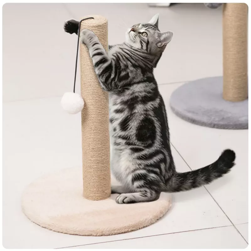 LEAN Cat Scratcher Scratching Post Tower Light Brown 40 cm x 30 cm