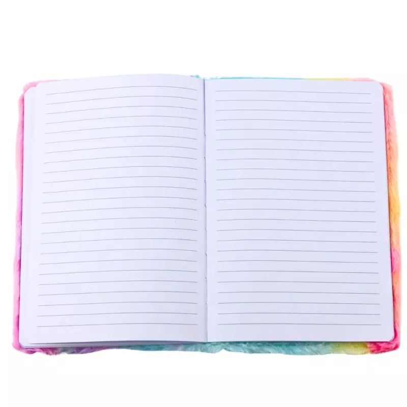 LEAN Plush Notebook Lined With Unicorn 3D Colorful