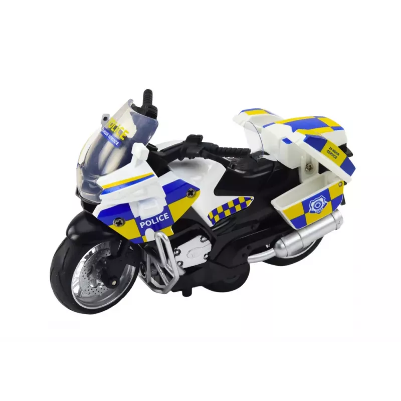 LEAN TOYS Policijos motociklas su trinties pavara, baterijomis maitinamais šviesos ir garso efektais