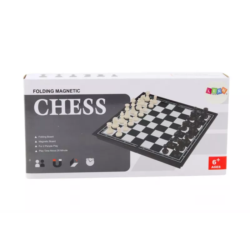 LEAN TOYS Classic Chess Board Game Magnetic Board Pawns Figures