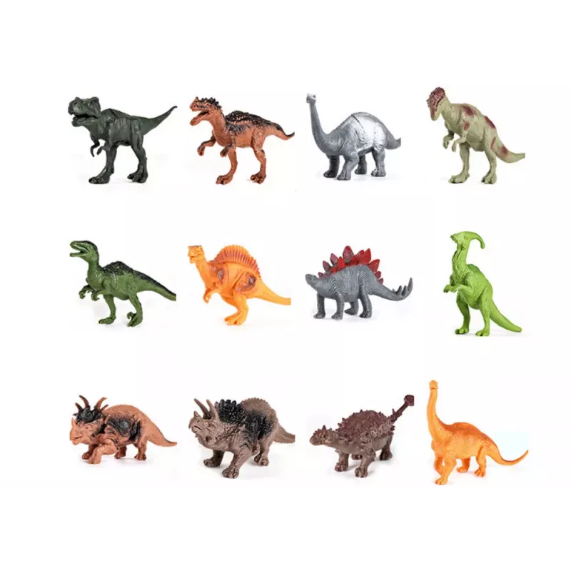 LEAN TOYS Dinozaurų figūrėlių rinkinys su parko aksesuarais, 46 vnt.