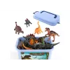 LEAN TOYS Dinozaurų figūrėlių rinkinys su parko aksesuarais, 46 vnt.