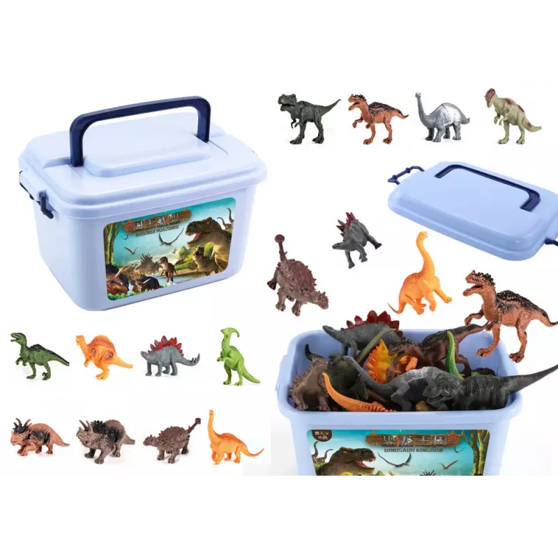 LEAN TOYS Dinozaurų figūrėlių rinkinys su parko aksesuarais, 46 vnt.