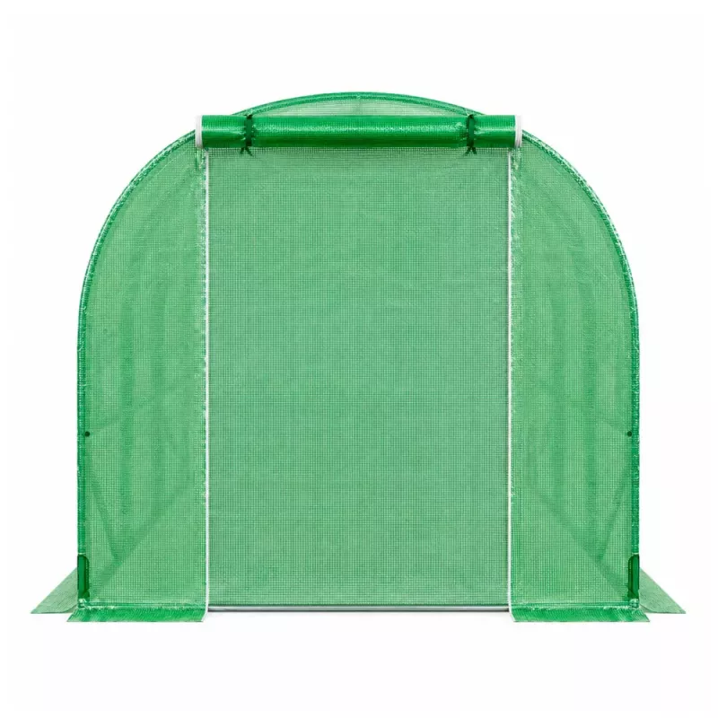 LEAN Folijos tunelinis šiltnamis daržovėms su langais, žalias, UV, 4,5x2x2 m, 9 m²