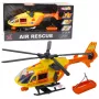 LEAN TOYS Rescue Helicopter Hook Stretcher Lights Sounds Orange 1:12