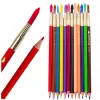 LEAN Watercolor Pencils With Brushes 2in1 Colored 12 Pcs