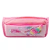 LEAN Pencil Case School Kit Unicorn Wing Glitter 3D Pink 21.5x9cm