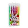 LEAN Watercolor Markers in Organizer Colored Set of 12 Pcs