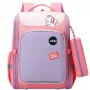 LEAN mokyklinė kuprinė su vienaragio krūtinės diržu, pastelinė rožinė, 21L, 39cm