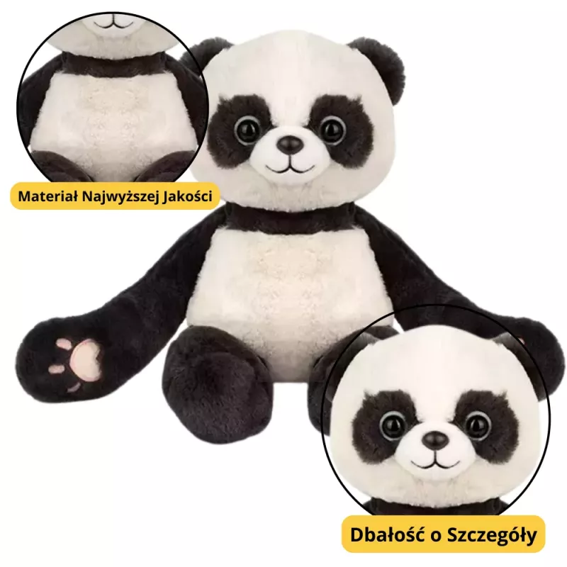 LEAN TOYS Plush Mascot Cuddly Toy Panda With Magnets 23cm