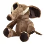 LEAN TOYS Plush Mascot Cuddly Toy Elephant With Big Ears Brown 22cm
