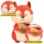 LEAN TOYS Plush Mascot Cuddly Toy Squirrel with Nut 25cm