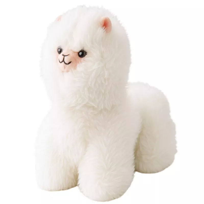 LEAN TOYS Minkštas žaislas Llama Baltas 40 x 40 cm