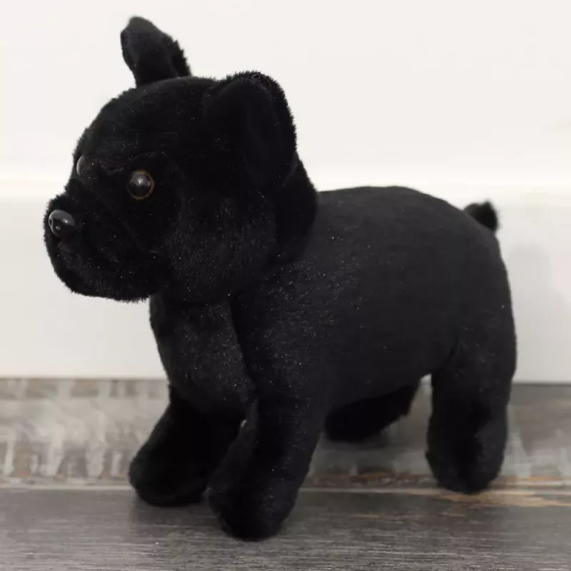 LEAN TOYS Plush Mascot Cuddly Toy Small Dog Black 19cm