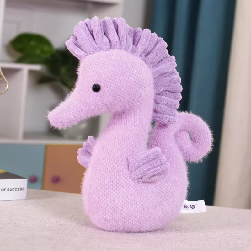 LEAN TOYS Plush Mascot Cuddly Toy Water Horse Purple 25cm
