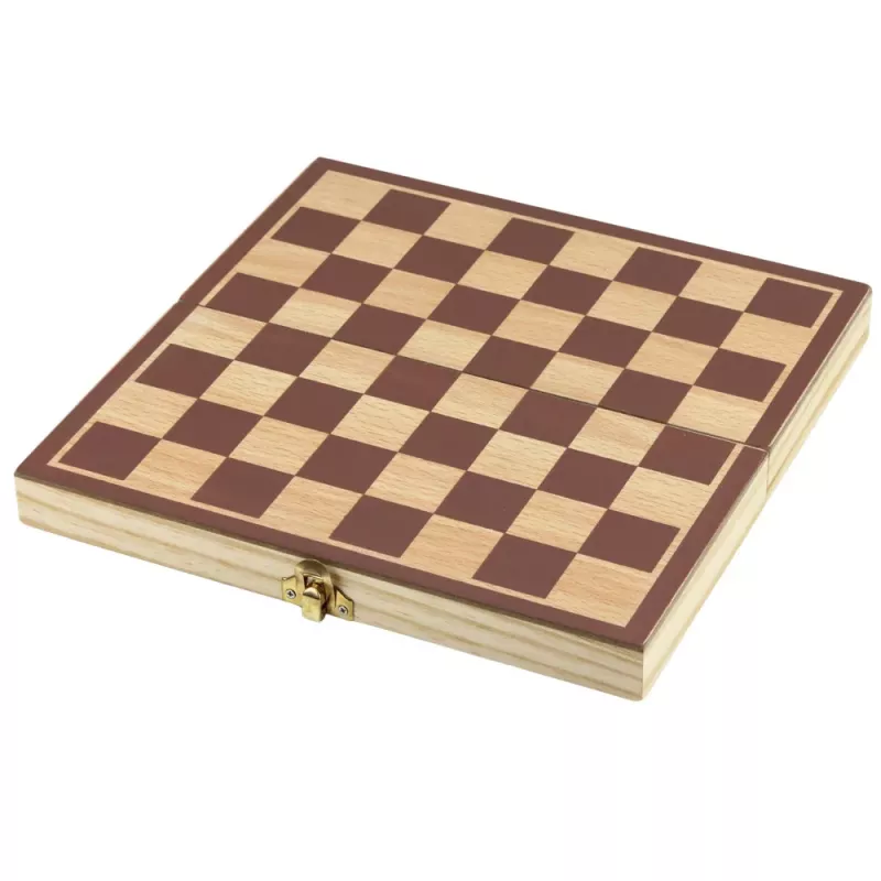 LEAN TOYS Classic Logic Game Wooden Chess Folding Suitcase Board