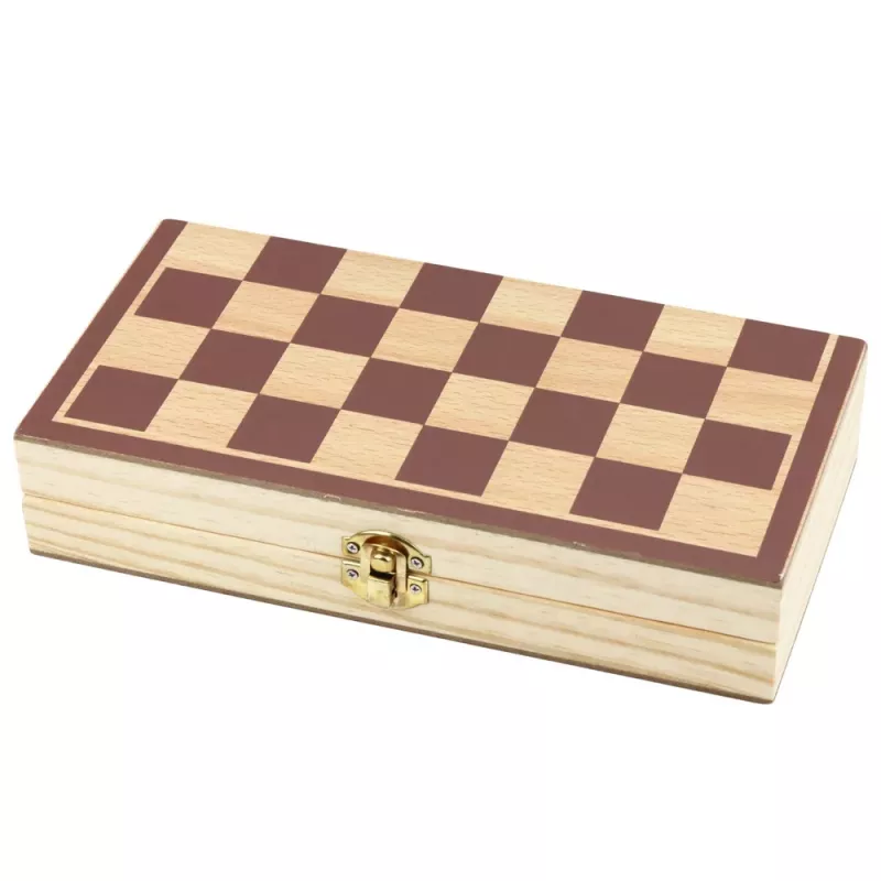 LEAN TOYS Classic Logic Game Wooden Chess Folding Suitcase Board