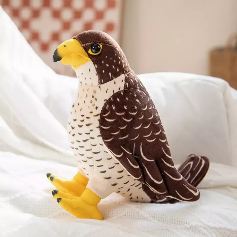 LEAN TOYS Plush Toy Falcon Bird Brown 30cm