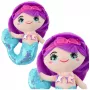 LEAN TOYS Plush Mermaid Cuddly Toy Tail Sequin Turquoise 28cm