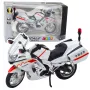 LEAN TOYS Motociklas Metalas Šviesos Garsai Baltas Raudonas Geltonas Linijos 1:12