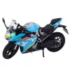 LEAN TOYS Sportinis motociklas Metalas Šviesos Garsai Mėlynas 1:12