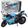 LEAN TOYS Sportinis motociklas Metalas Šviesos Garsai Mėlynas 1:12