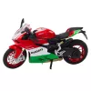 LEAN TOYS Sportinis motociklas Metalas Raudona Žalia Šviesos Garsai 1:12