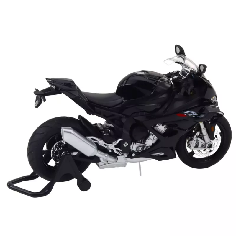 LEAN TOYS Sportinis motociklas Metalas Šviesos Garsai Juodas S1000 1:12