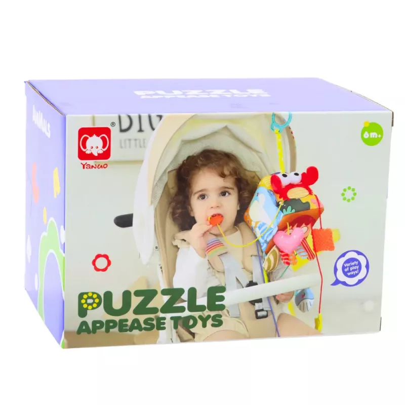 LEAN TOYS Sensorinis žaislas Krabas Lovos Pakabukas 9in1