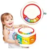 LEAN TOYS Didelis interaktyvus edukacinis būgnas mažiems vaikams, spalvingas